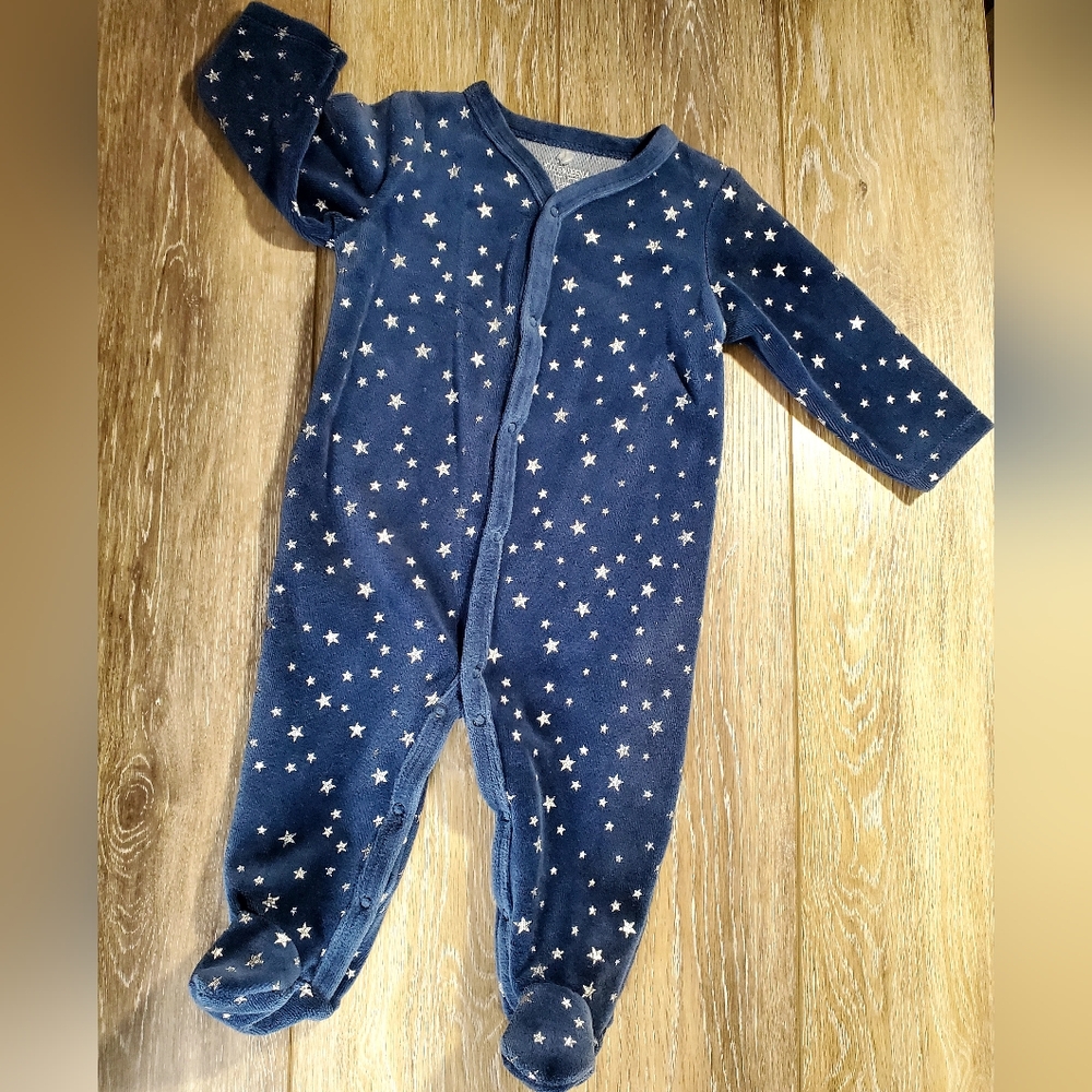 Dark Blue Kids Baby One Piece Footed Outfit Size 6-9M
